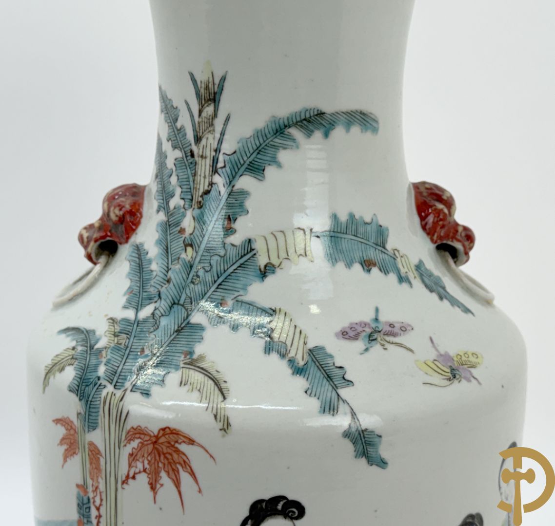 Chinese porseleinen vaas met decor van geisha