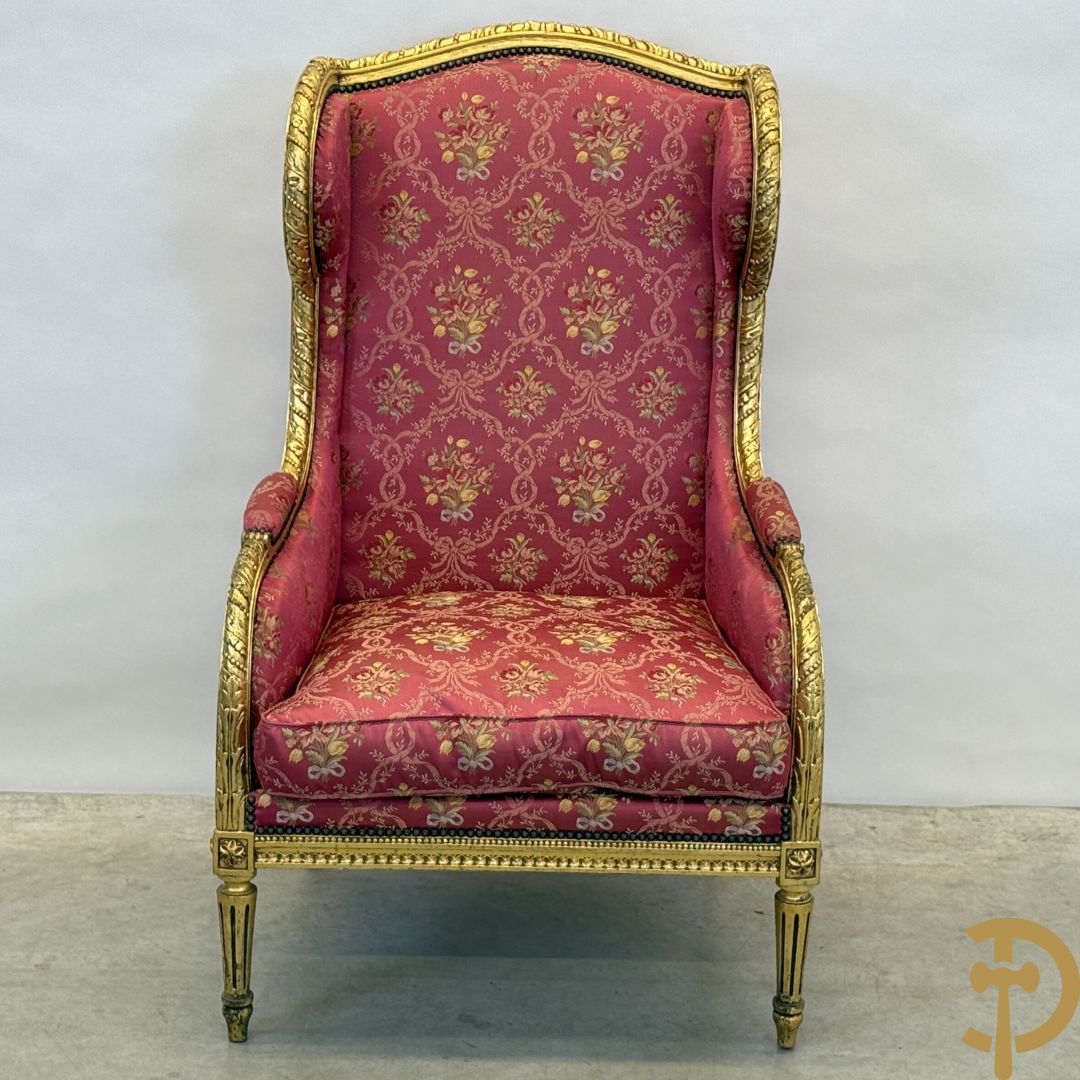 Vergulde Louis XVI armzetel met oren en bloemenstof, 19e