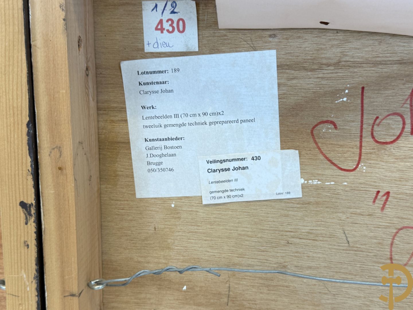 CLARYSSE Joh. getekend 