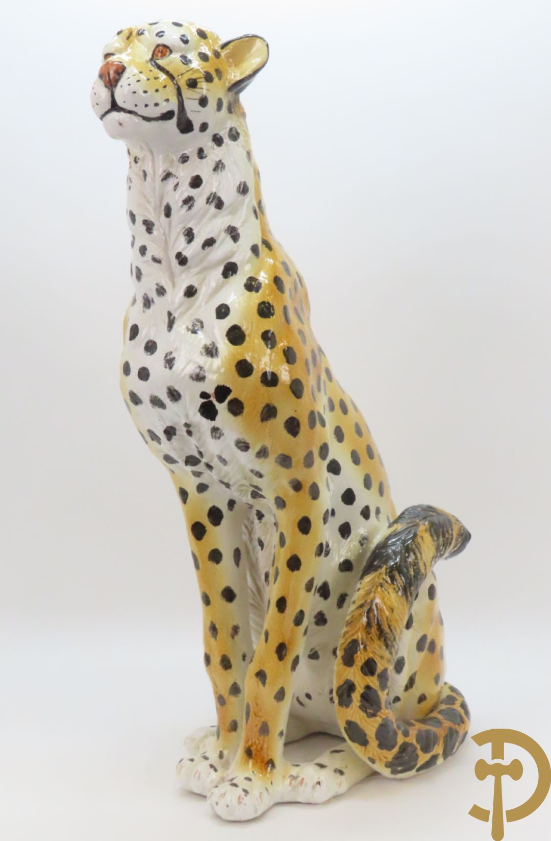 Italiaans keramieken luipaard, gestempeld onderaan Made in Italy