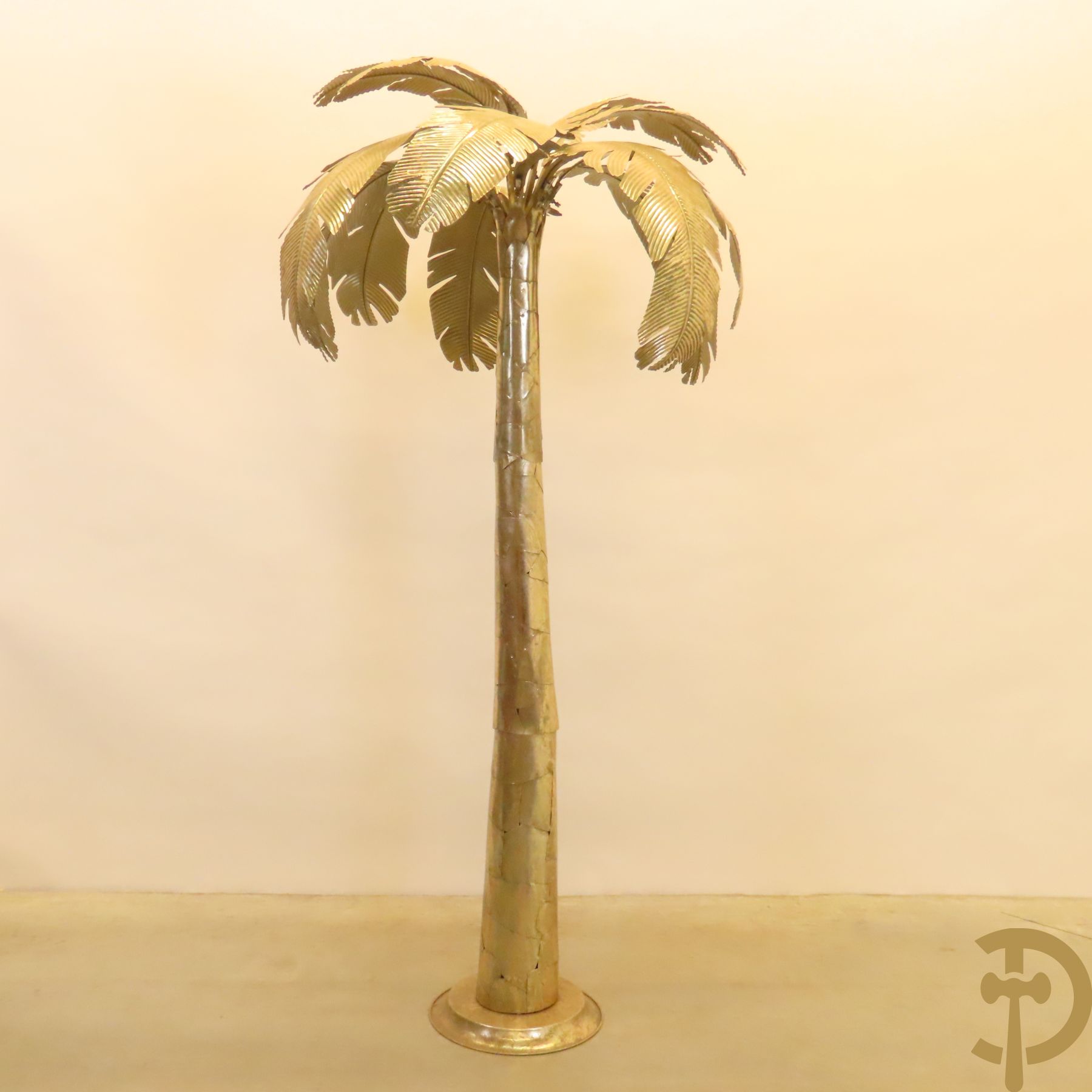 Koperen decoratieve palmboom