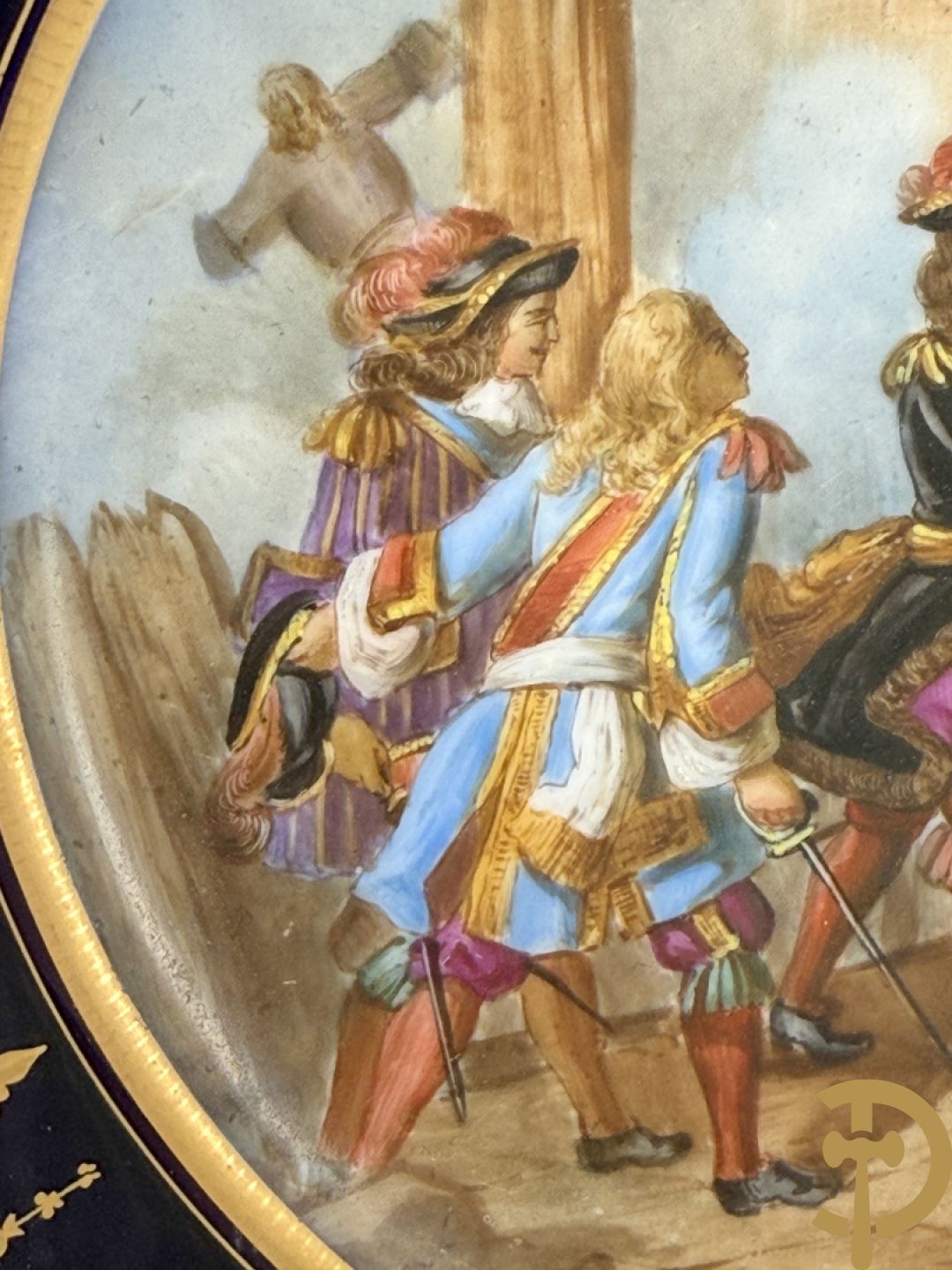 Paar handbeschilderde porseleinen Sèvres borden 