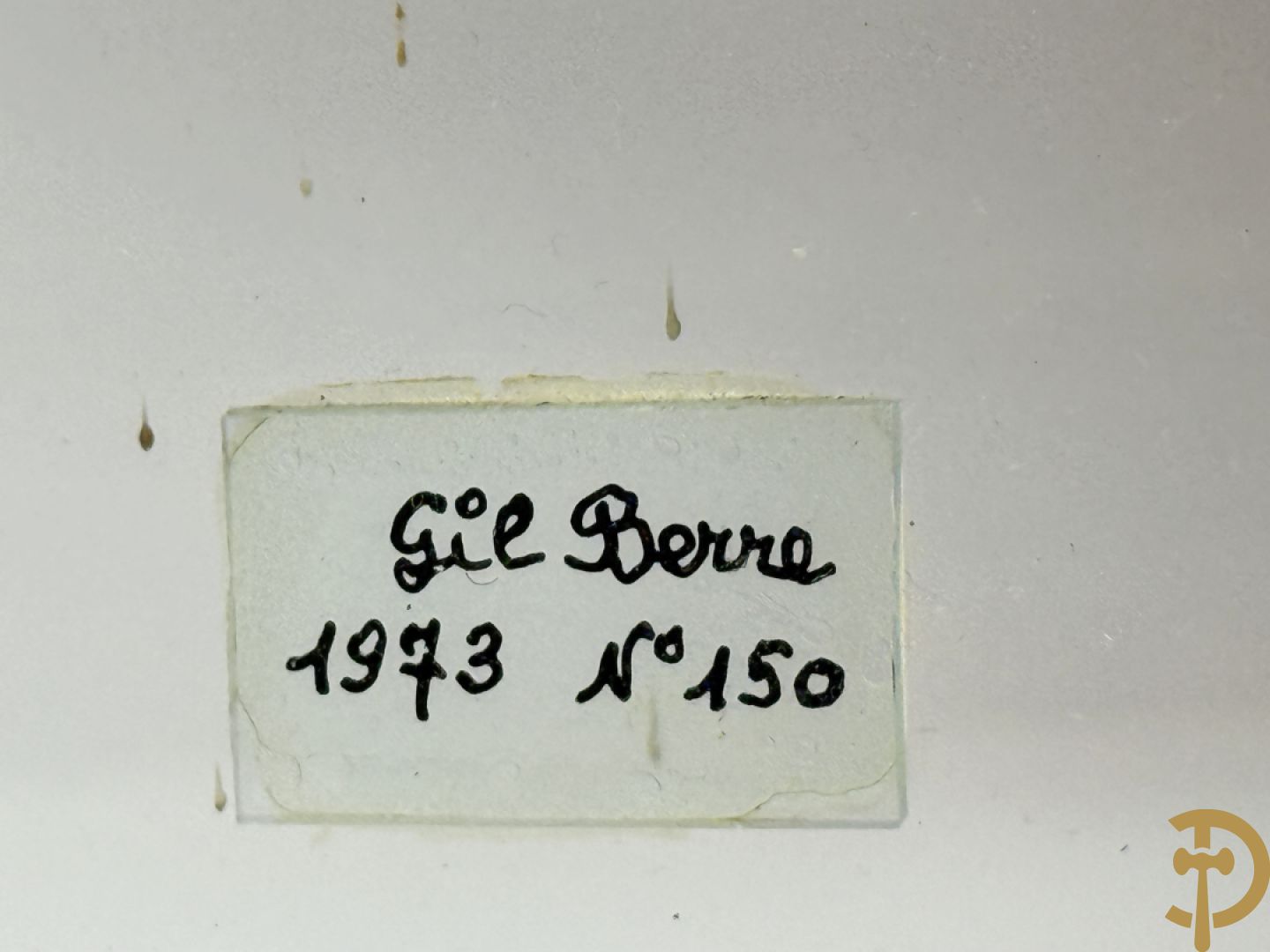 BERRE Gil getekend 1973 - Kunstwerk gemaakt van gekleurde glazen