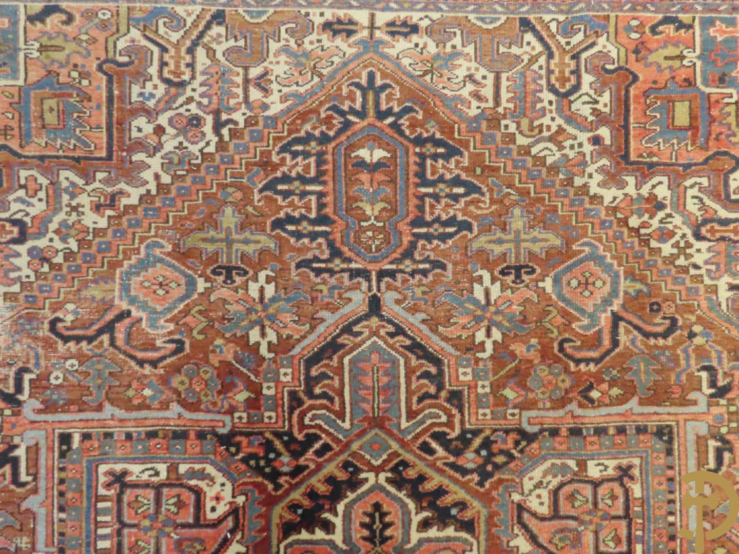 Antiek oosters handgeknoopt tapijt Heriz