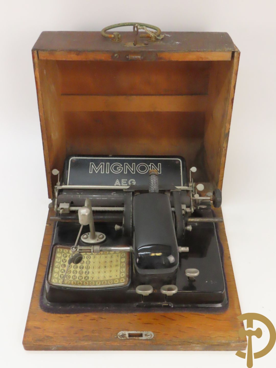 Typmachine uit de jaren 1920 / 30, AEG Mignon model 3 koffer - vanaf 1913 geproduceerd