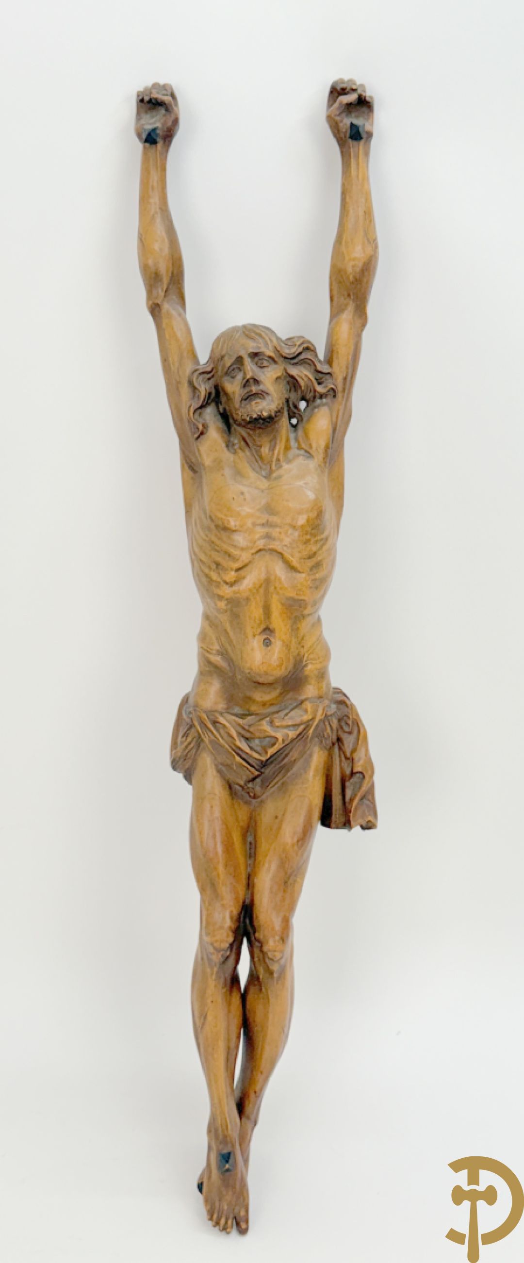 Gesculpteerde houten Jansenistische corpus