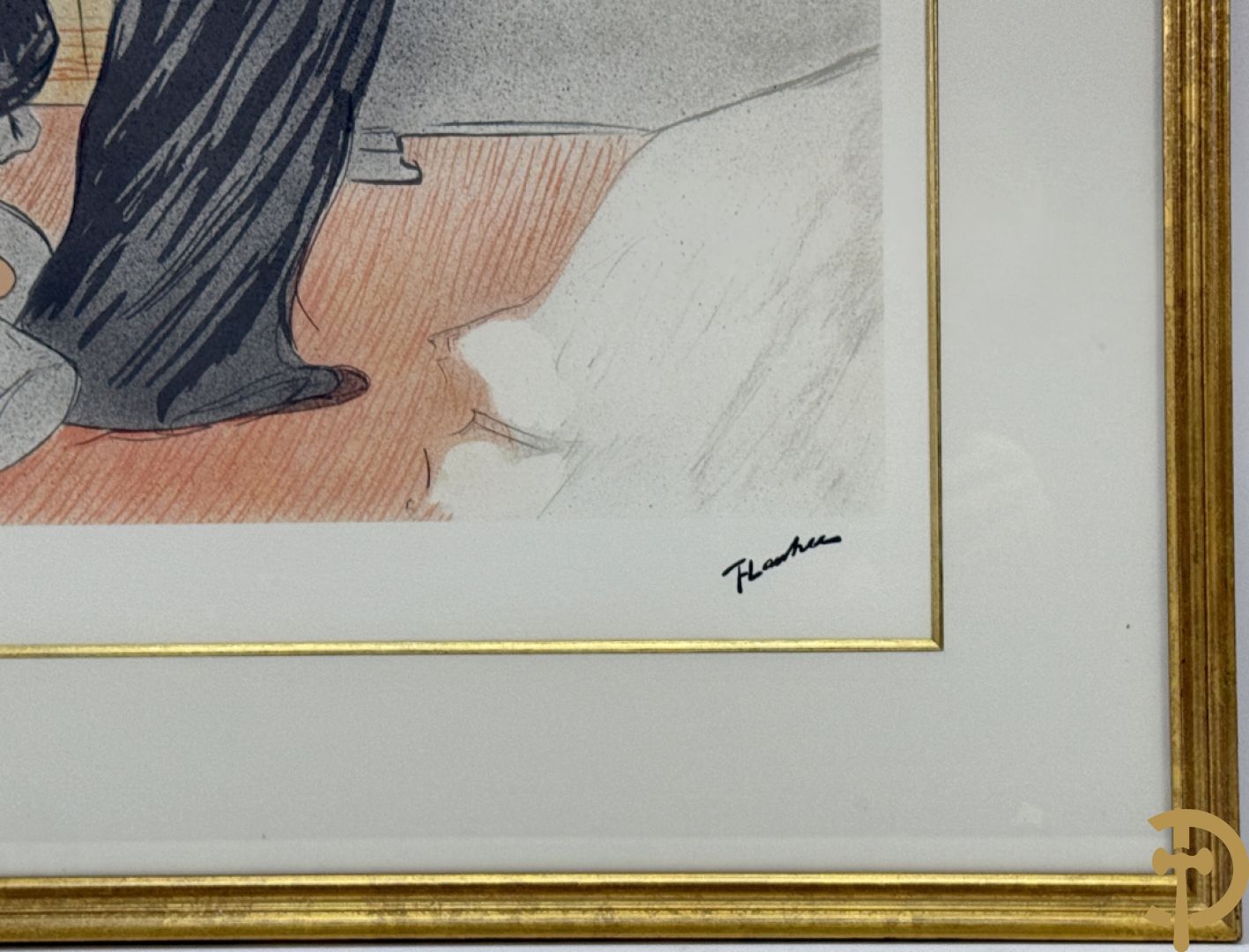 T.L. gemonogrammeerd (Toulouse Lautrec) 