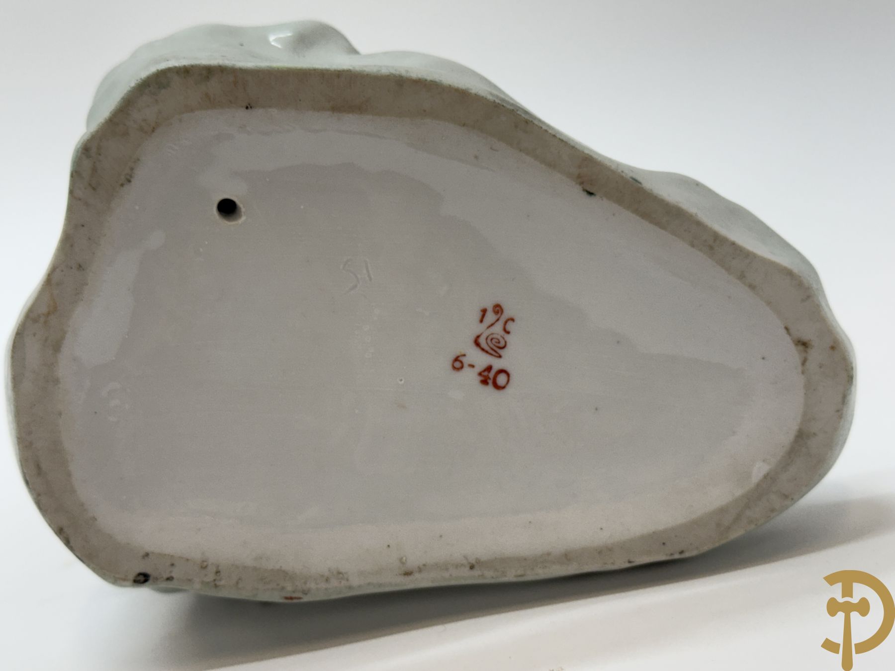 Porseleinen dame met bloem, Art deco periode