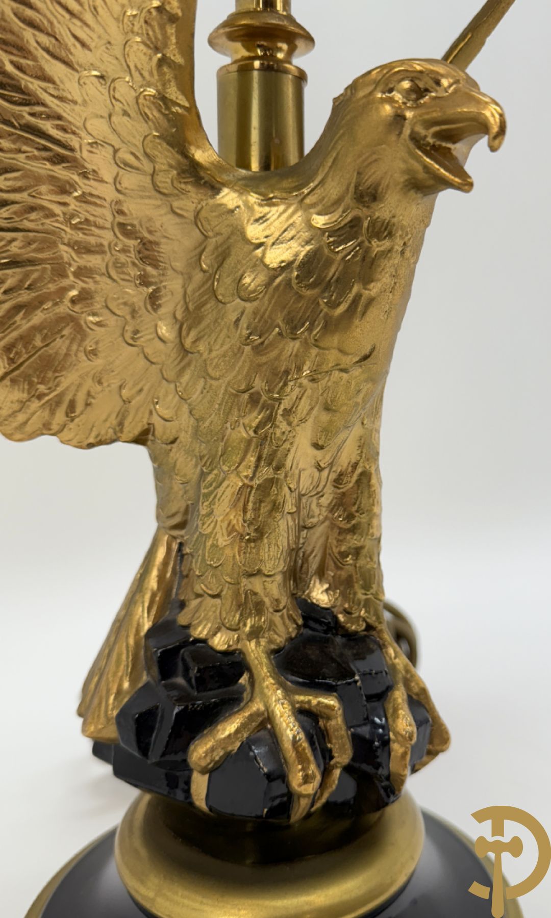 Vintage lampadaire met adelaar, Deknudt