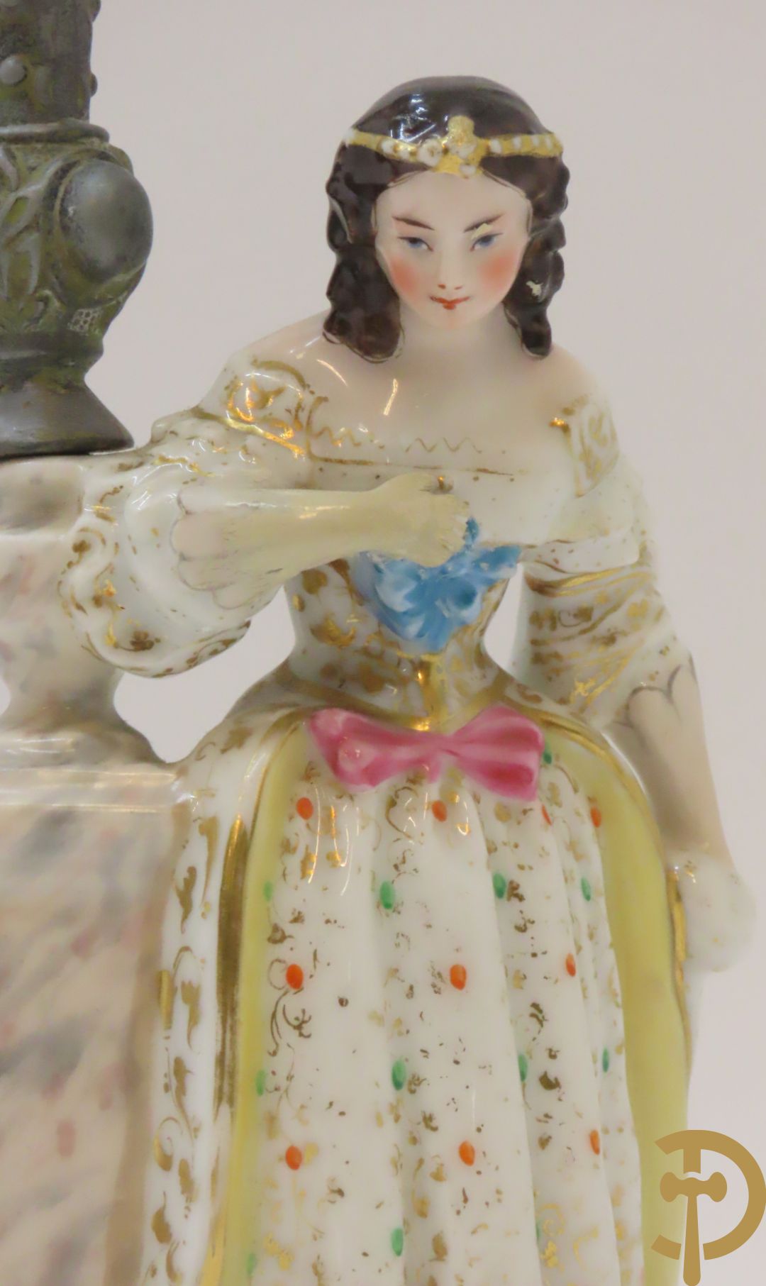 Paar porseleinen kandelaars Vieux Paris, 19e