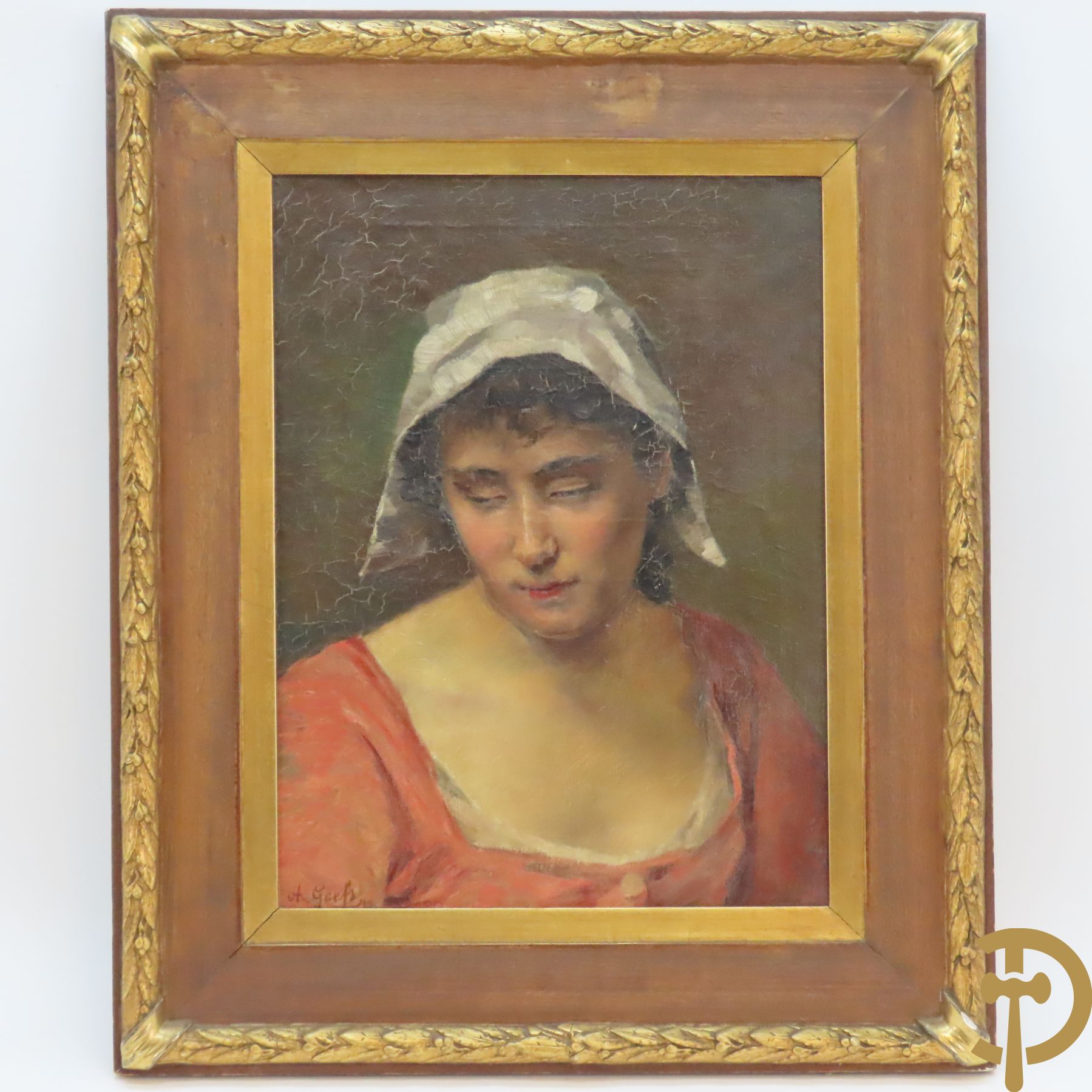 GEEFS A. get. 'Portret van een dame' olie op doek