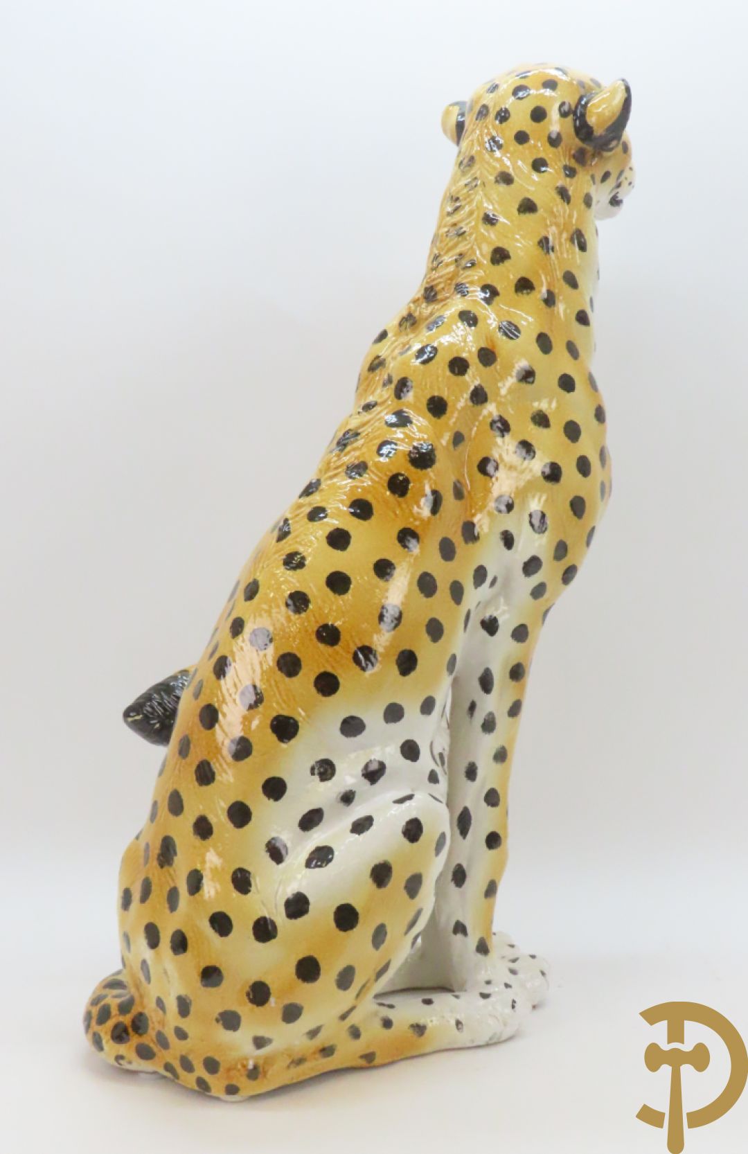 Italiaans keramieken luipaard, gestempeld onderaan Made in Italy