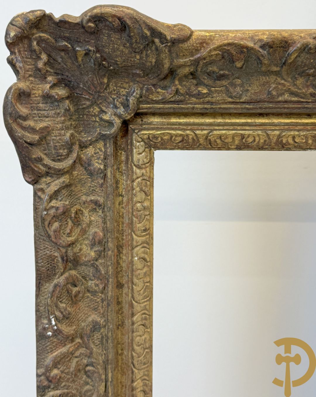 Oude grote vergulde Louis XV lijsten : 3 stuks