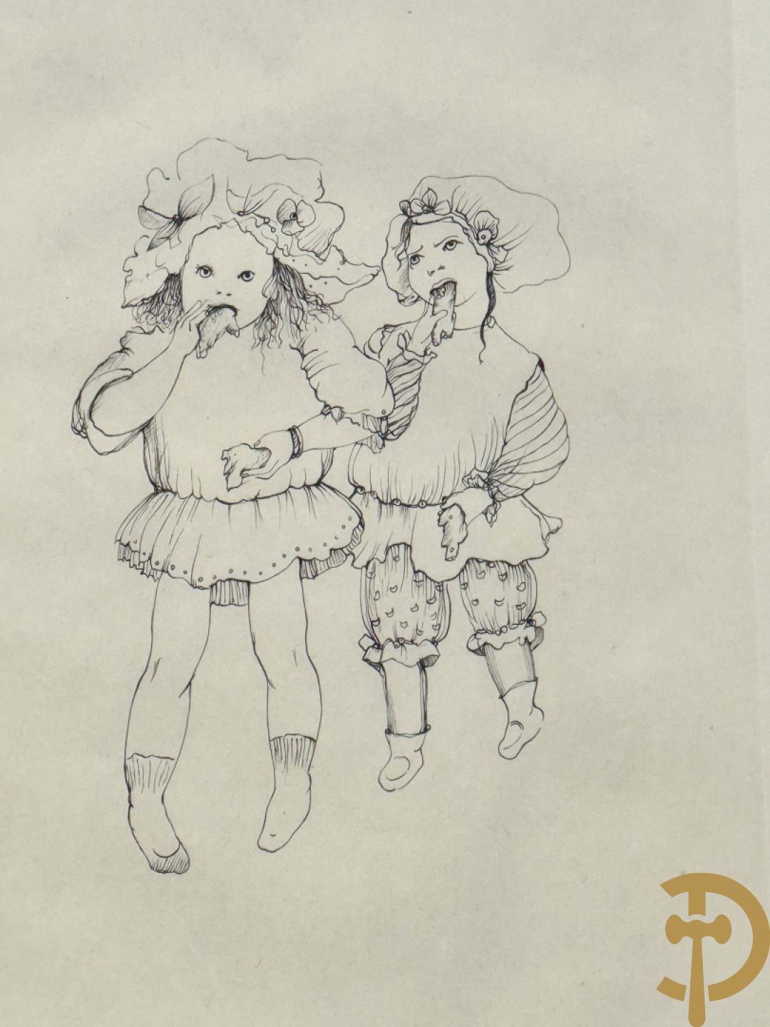 FINI Leonor getekend - Reeks van 4 gravures met meisjes - 2/75