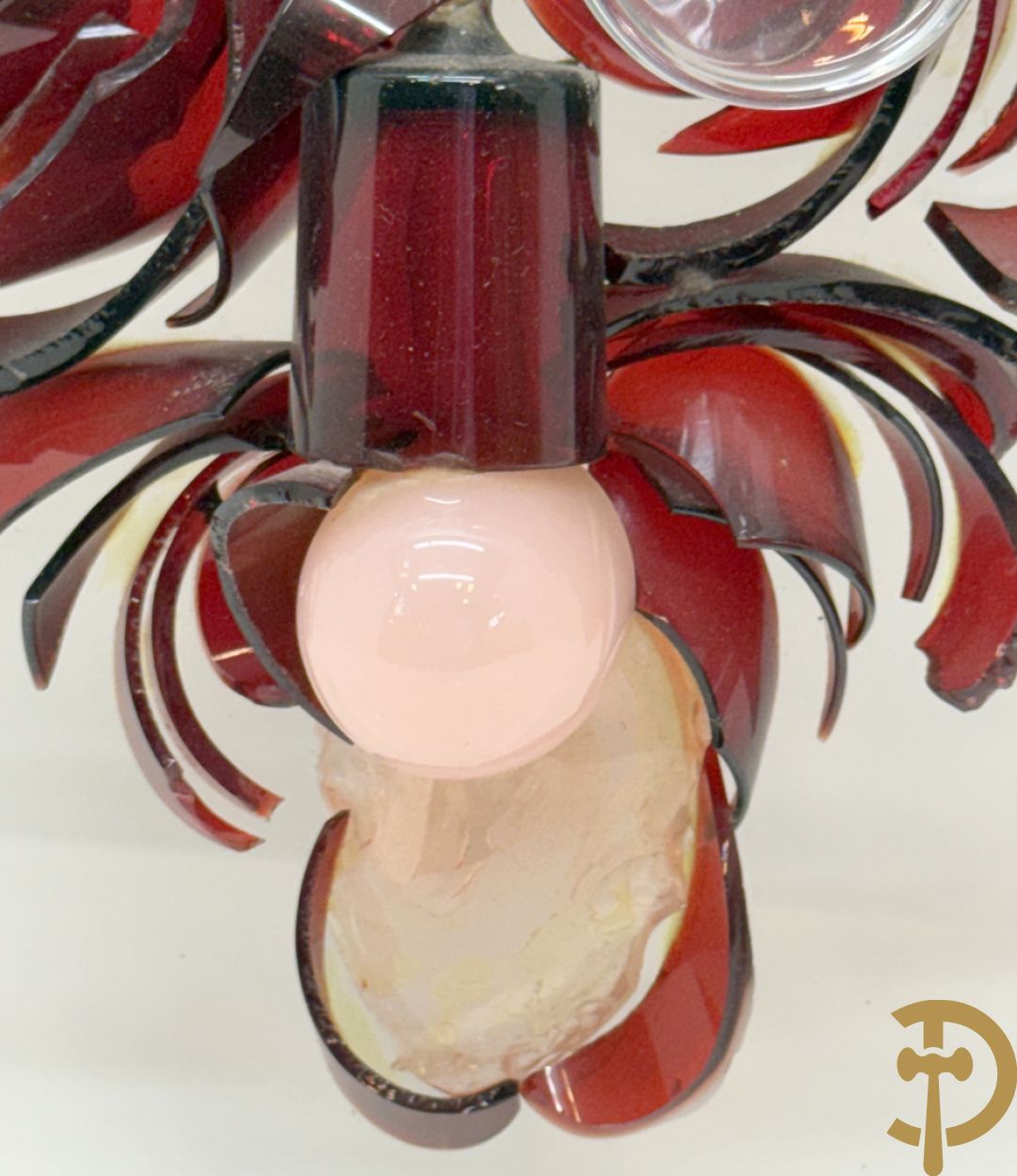 BERRE Gil getekend 1973 - Kunstwerk gemaakt van gekleurde glazen