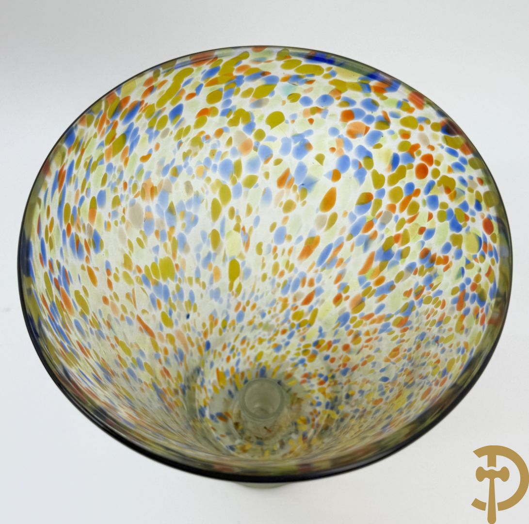 Italiaanse kleurrijke konische murano vaas