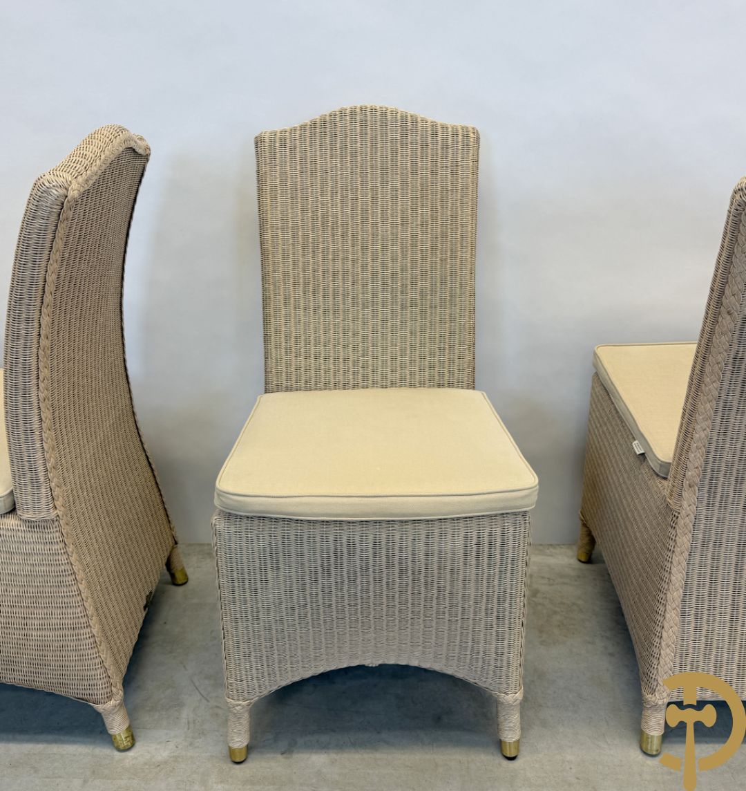 Zes Lloyd Loom stoelen, merk Vincent Sheppard