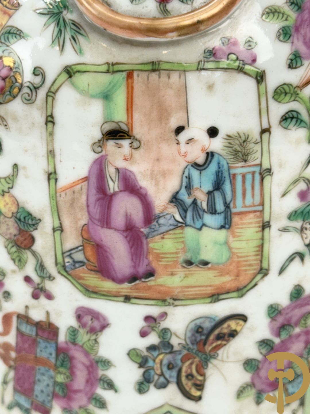 Paar Chinese porseleinen Kanton vazen