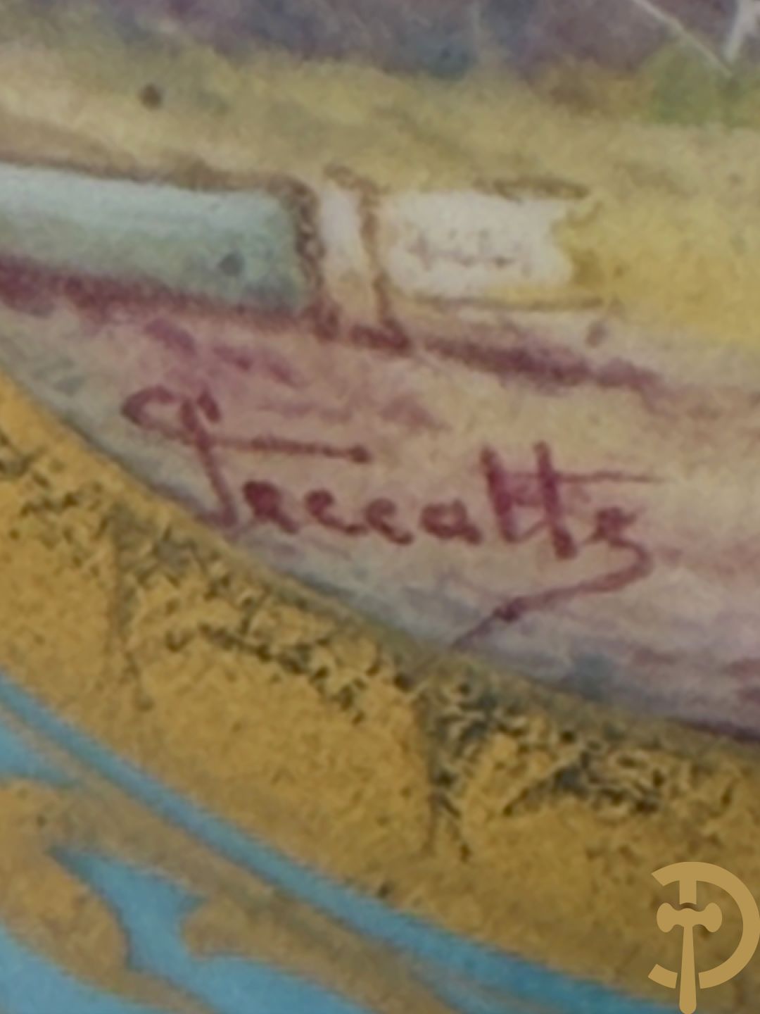 Paar Sèvres cassolettes met handbeschilderd romantisch decor van dame met cupido en landschapsdecor - met vergulde bronzen vierarmige kandelaar, Feccotte V. getekend