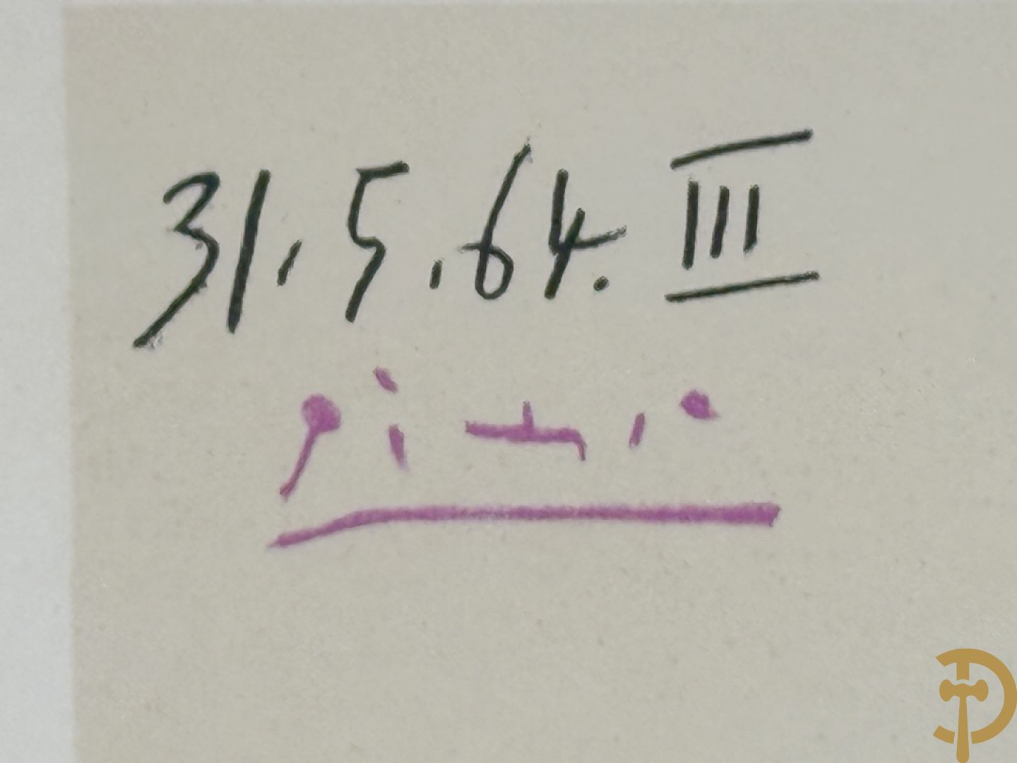 PICASSO van 31/5/64 III 