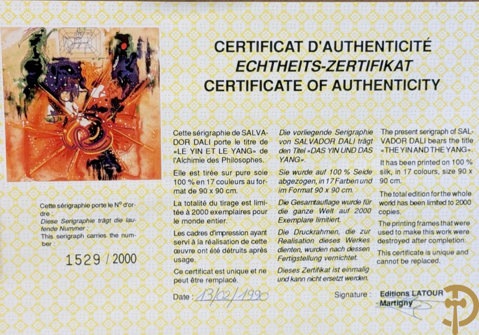 DALI Salvador getekend 