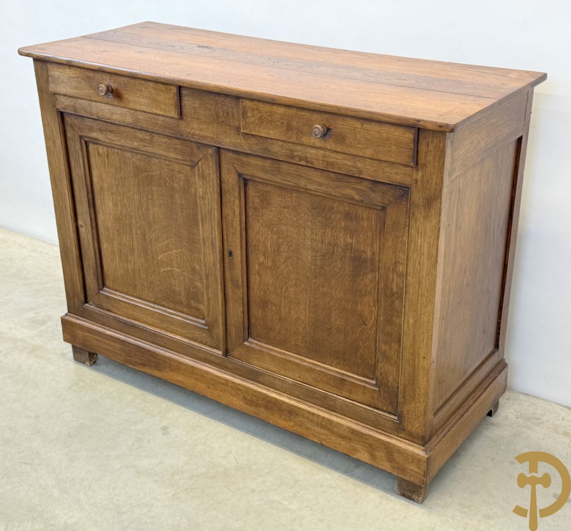 Masssief eiken tweedeursdresse Louis Philippe 19e