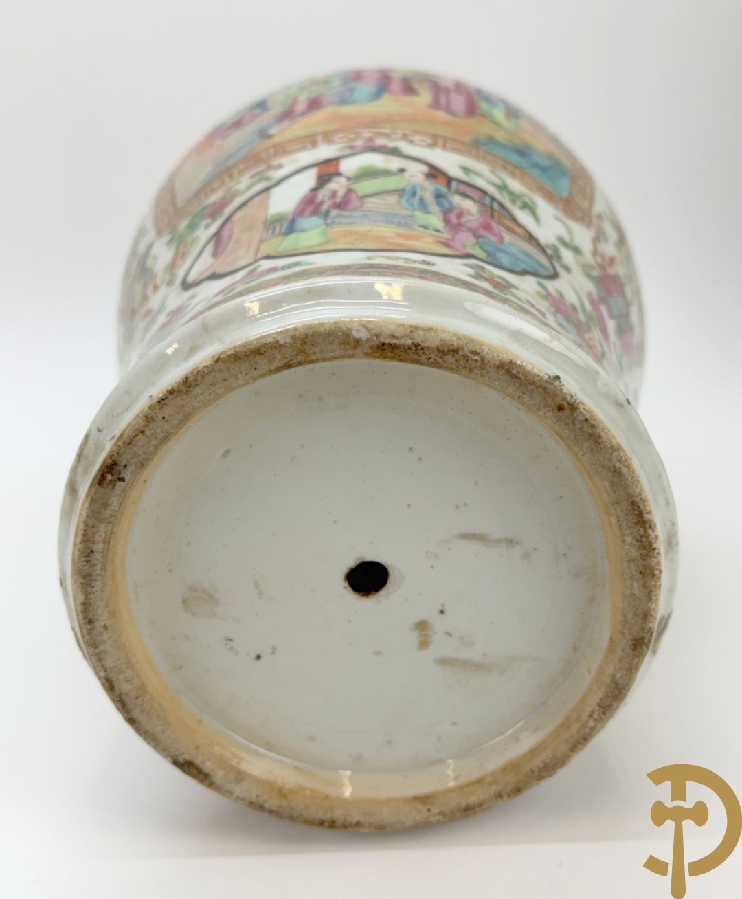 Paar Chinese porseleinen Kanton vazen