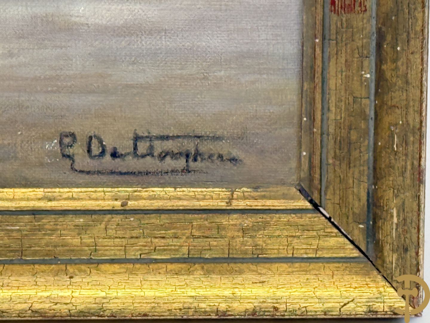 Onleesbaar getekend rechts onder 