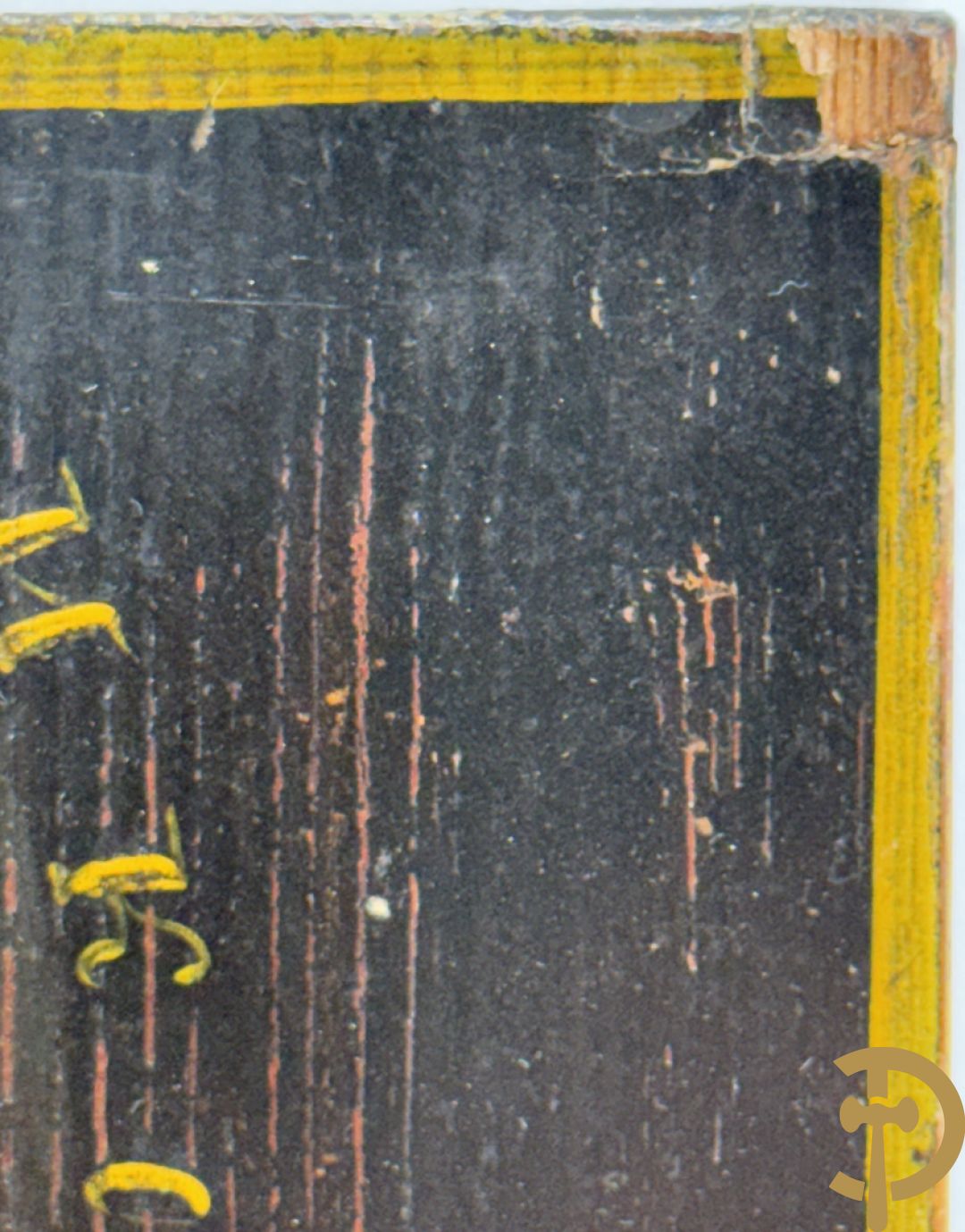 Oude ikoon Heilige met boek