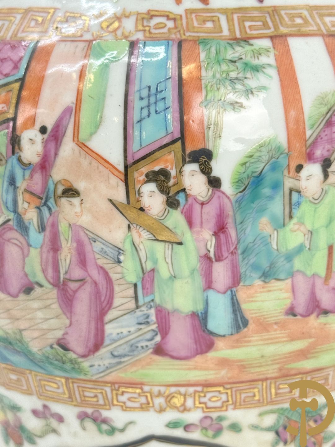 Paar Chinese porseleinen Kanton vazen