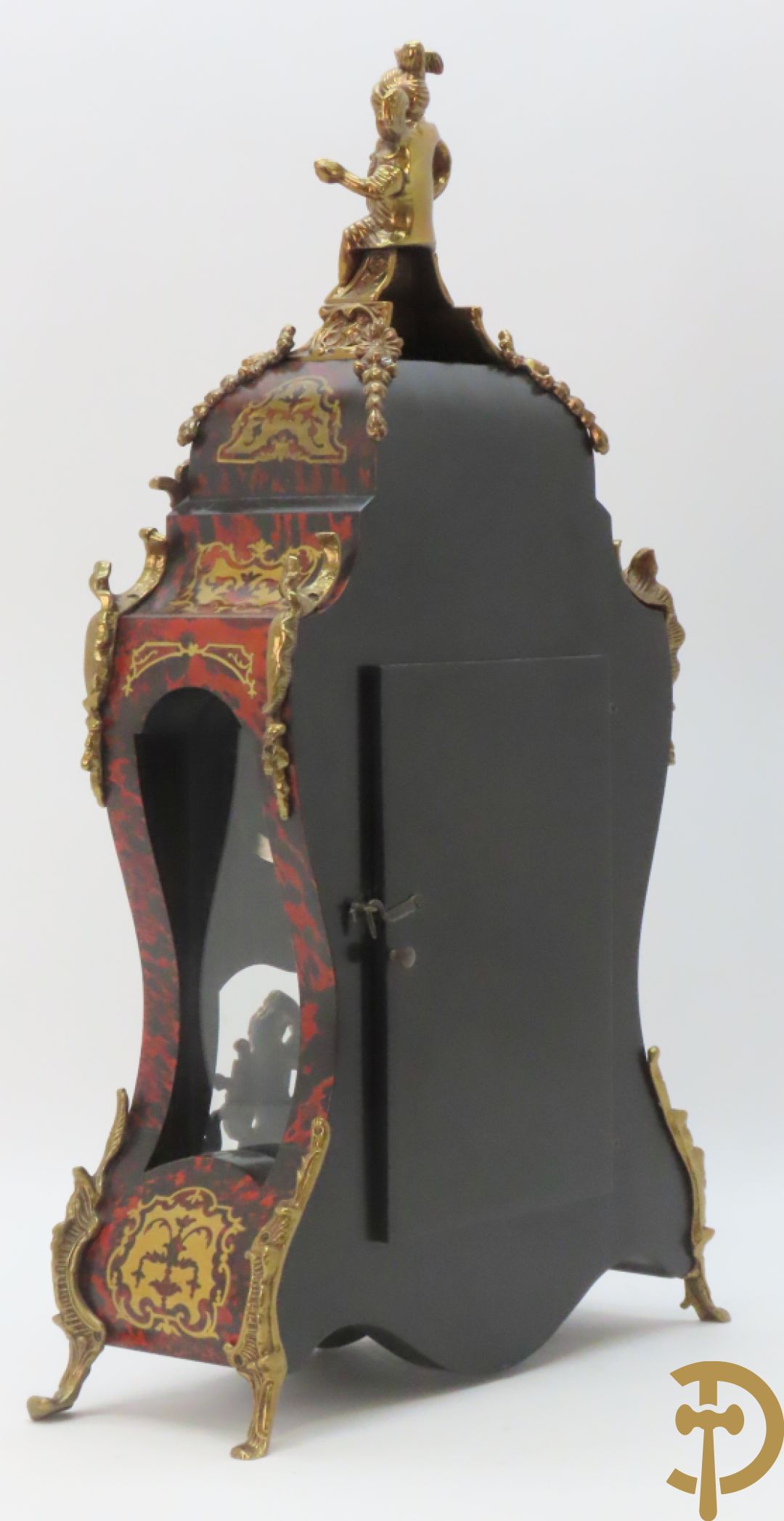 Italiaanse kartelklok met Boulle imitatie en bronsbeslag