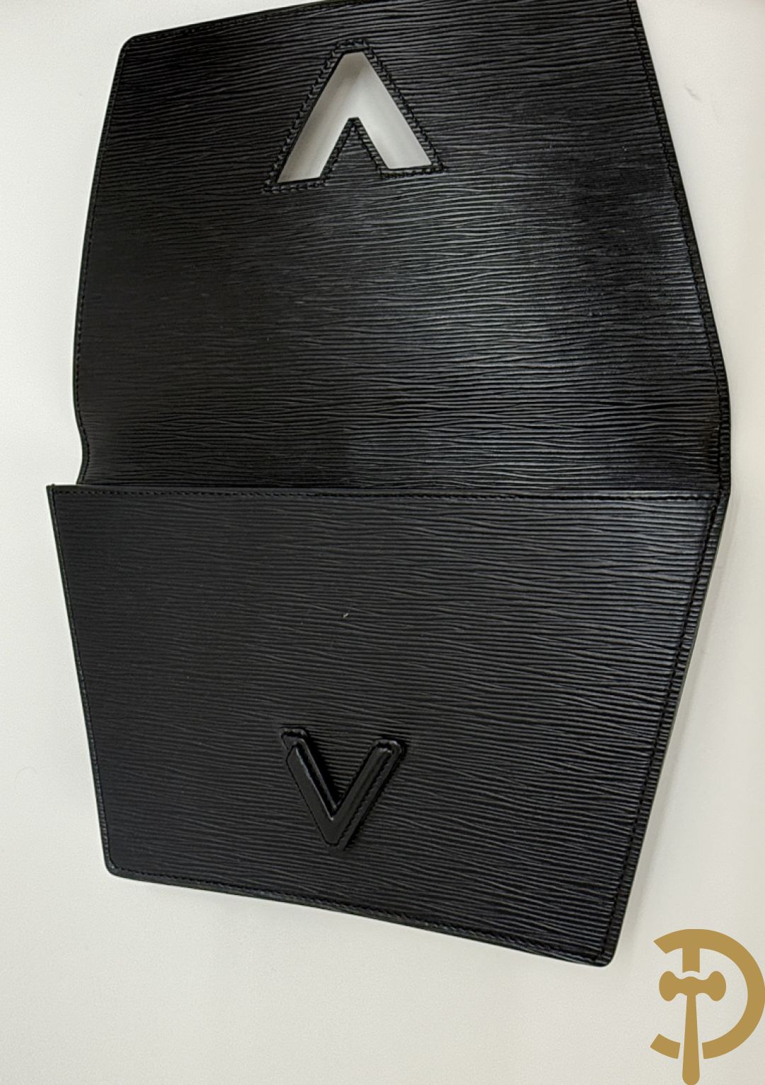 Lederen Louis Vuitton clutch + zwart lederen portefeuille Louis Vuitton