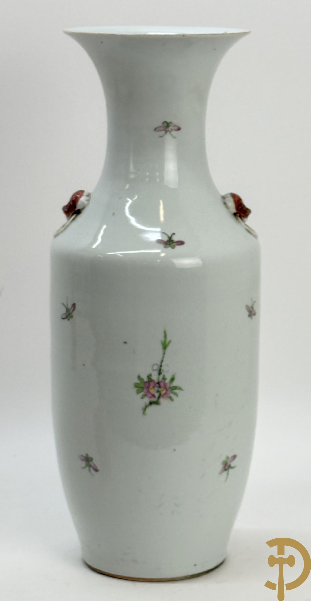 Chinese porseleinen vaas met decor van bloemen en vogels