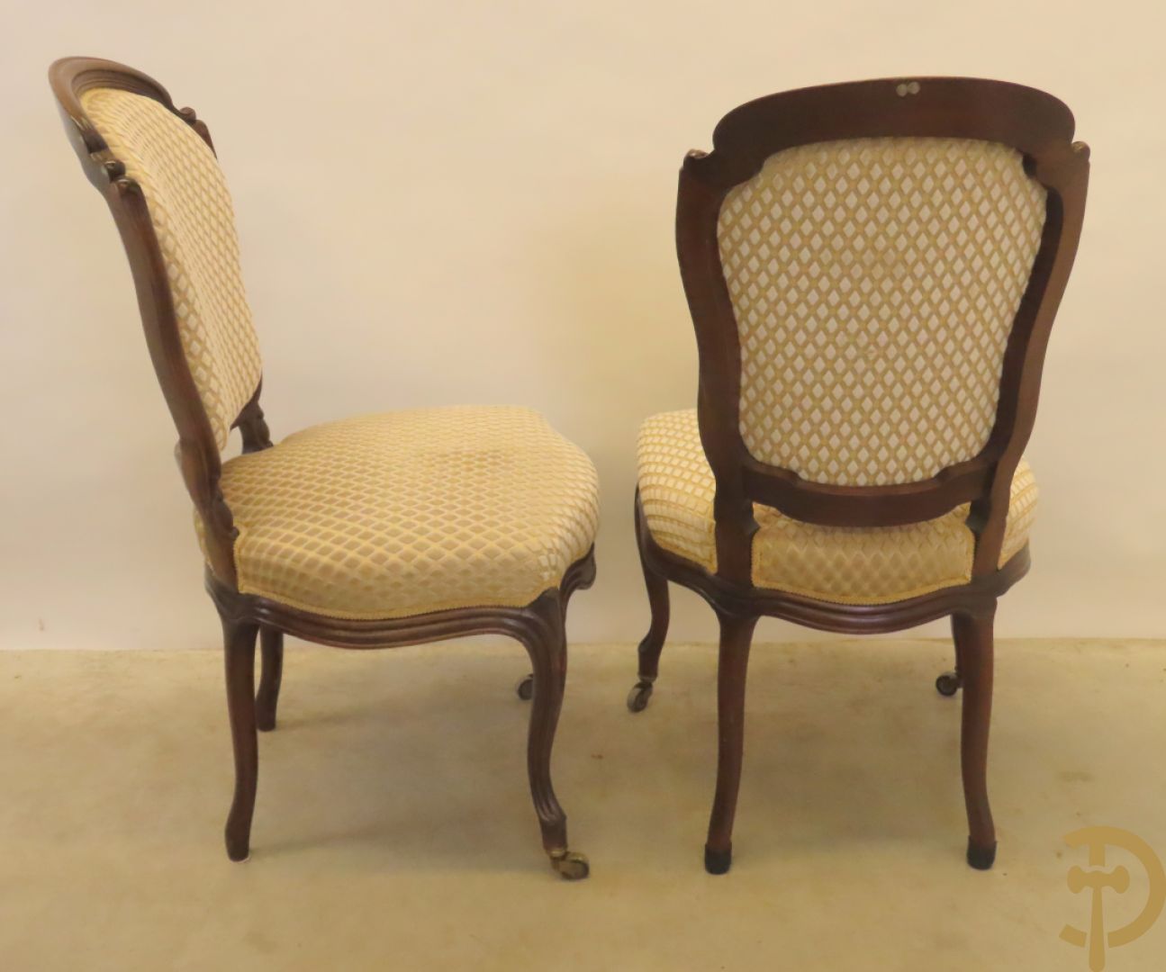 Louis Philippe salonensemble bestaande uit canapé, 2 armzetels en 2 stoelen