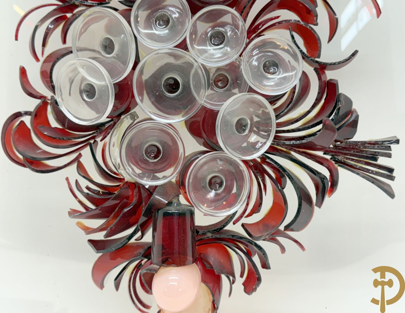 BERRE Gil getekend 1973 - Kunstwerk gemaakt van gekleurde glazen