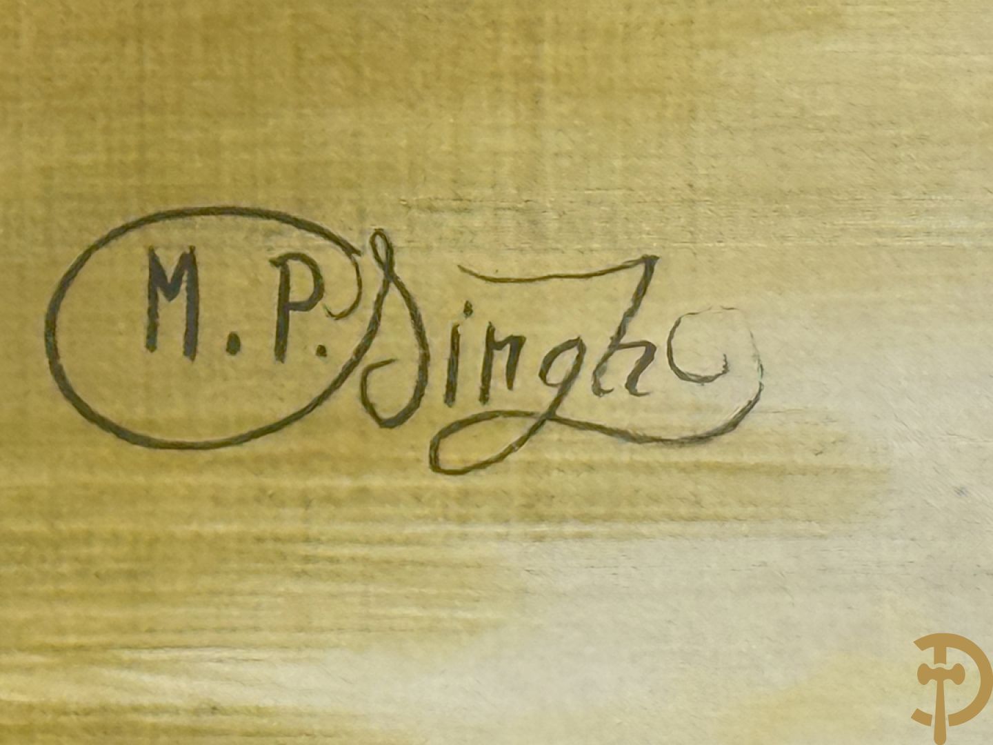 Drie Indische handgekleurde, geaquarelleerde en geanimeerde scènes