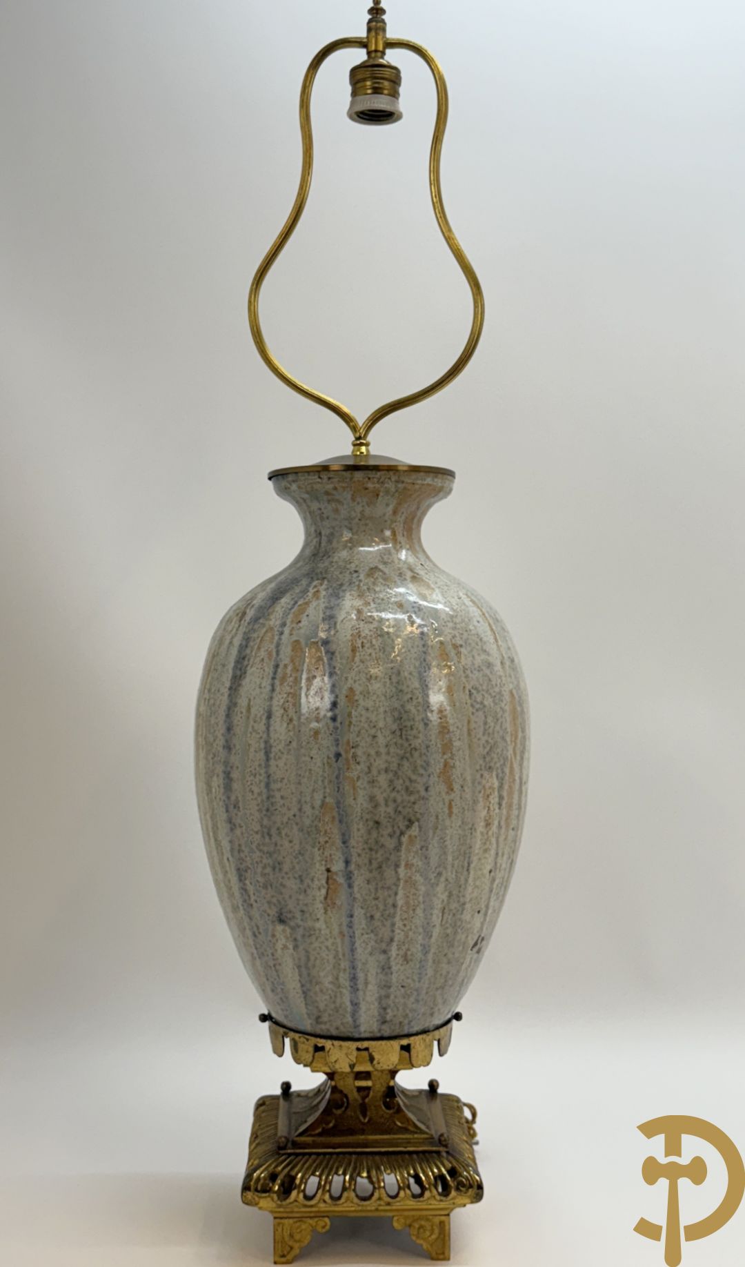 Art deco vaas, in de stijl van Millet Paul, als lampadaire gemonteerd