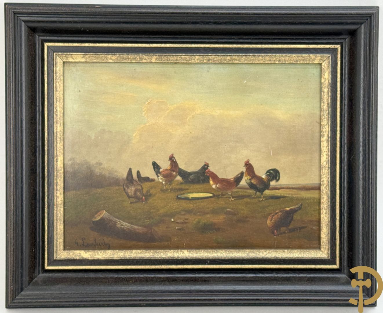 Onleesbaar getekend rechts onder 