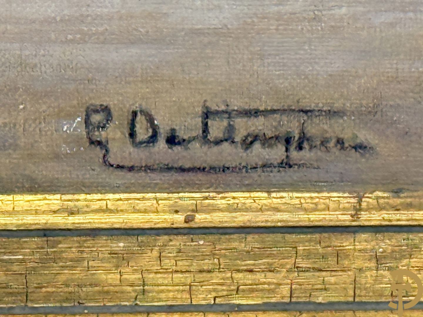 Onleesbaar getekend rechts onder 