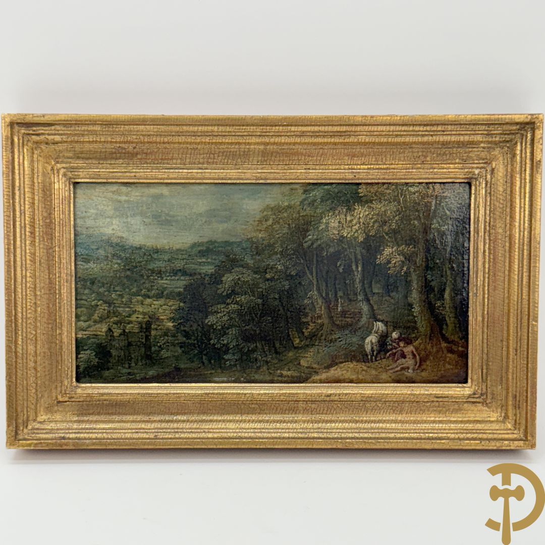 VAN KONINGSLOO Felix (van) toegeschreven aan 'De barmhartige  Samaritaan' olie op paneel, achteraan gemerkt met W, 17e