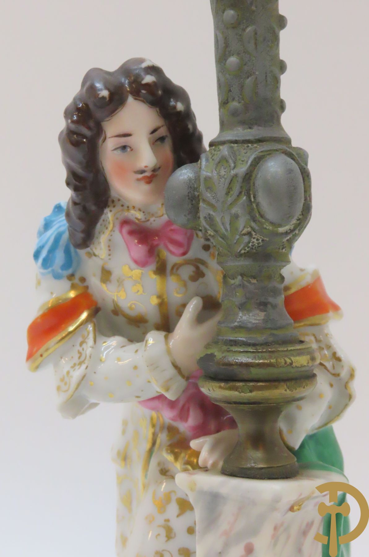 Paar porseleinen kandelaars Vieux Paris, 19e