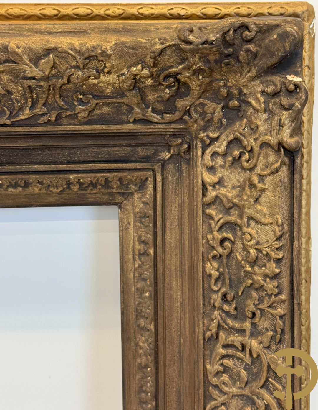 Oude grote vergulde Louis XV lijsten : 3 stuks