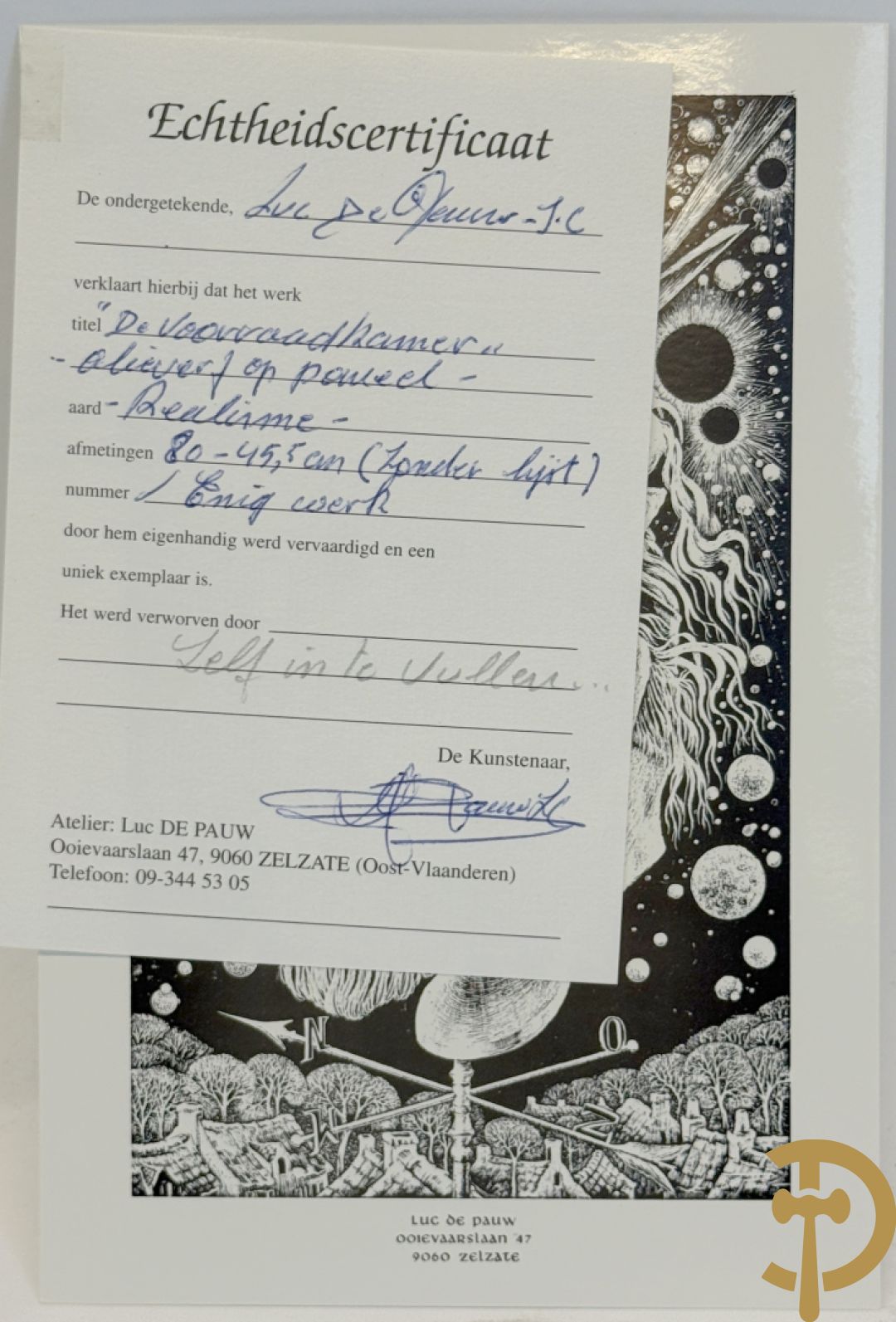 DE PAUW Luc J.C. getekend 