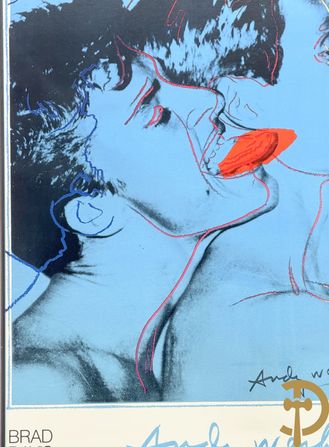 Oude affiche door Andy Warhol ontworpen voor de film Querelle, getekend in de plaat offset in colours
