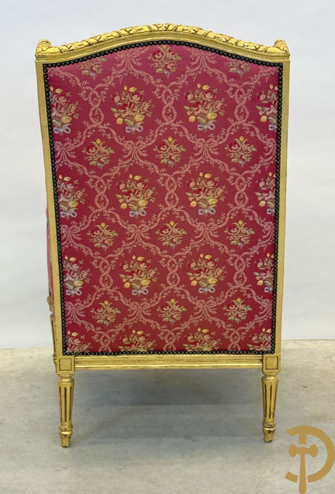 Vergulde Louis XVI armzetel met oren en bloemenstof, 19e