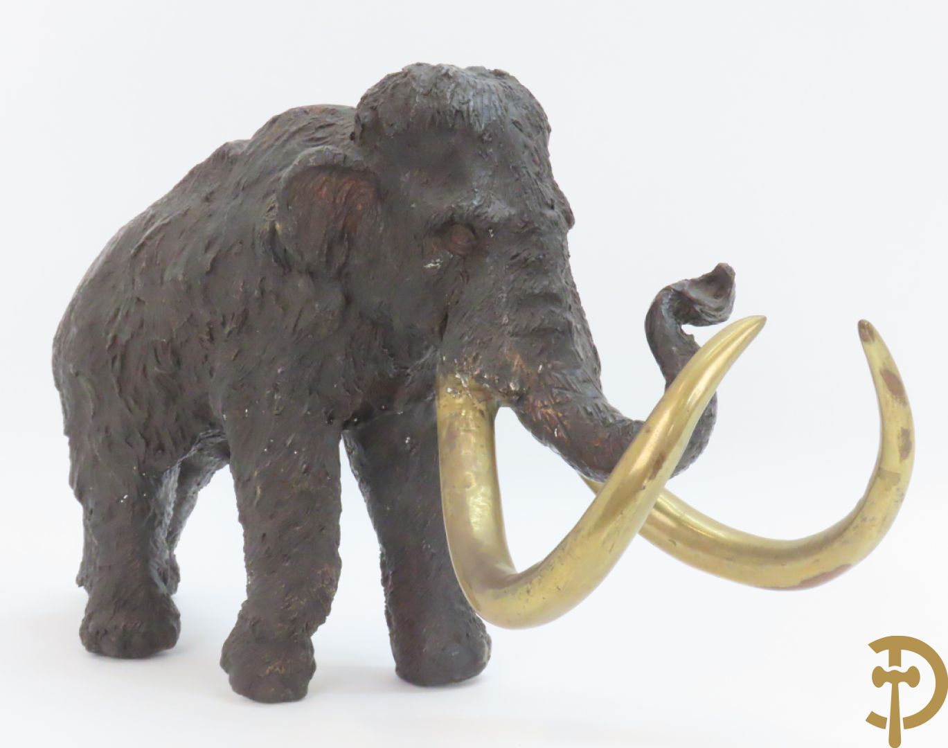 Ongetekend decoratief bronzen beeld van een mammoet