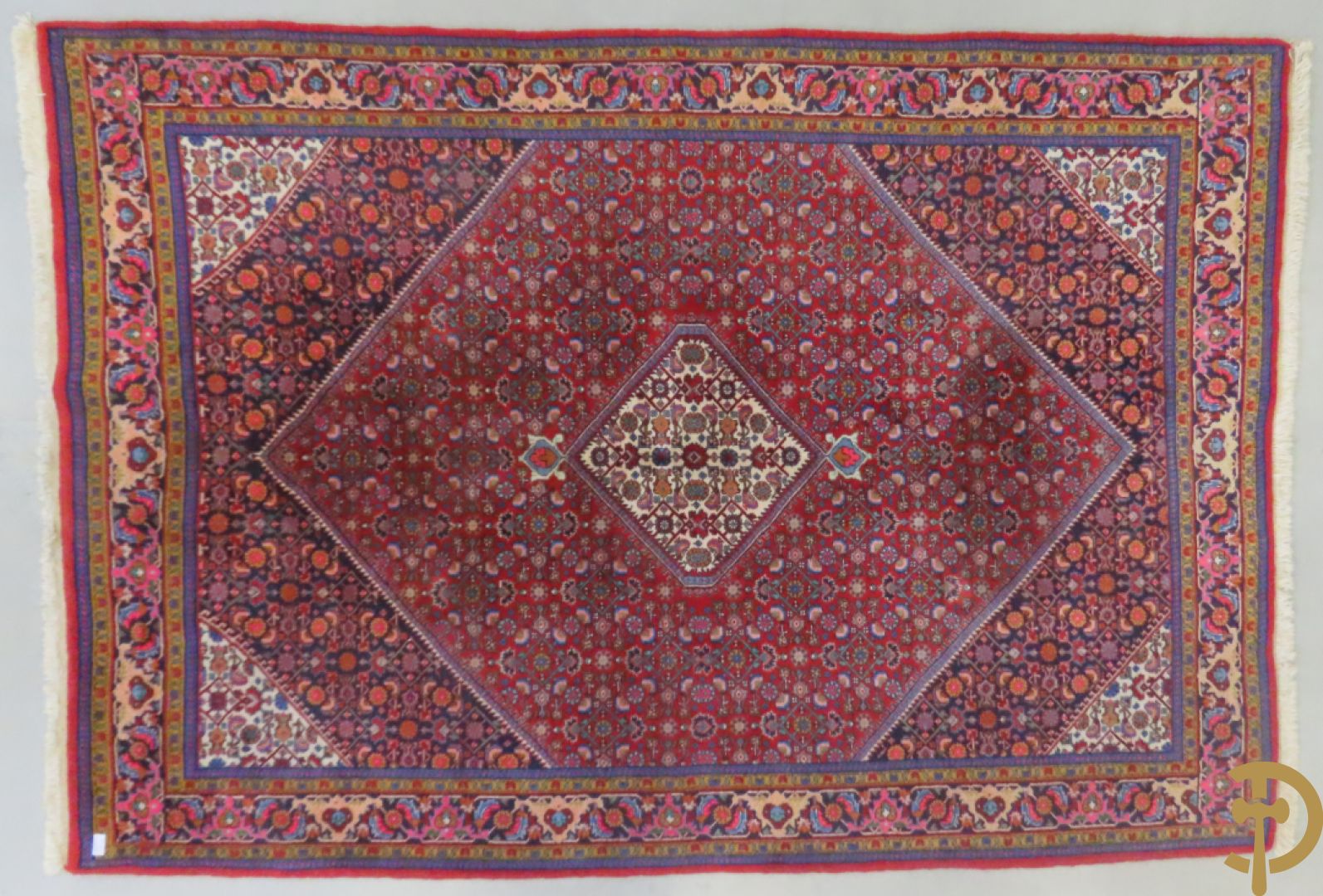 Oosters handgeknoopt tapijt met centraal decor