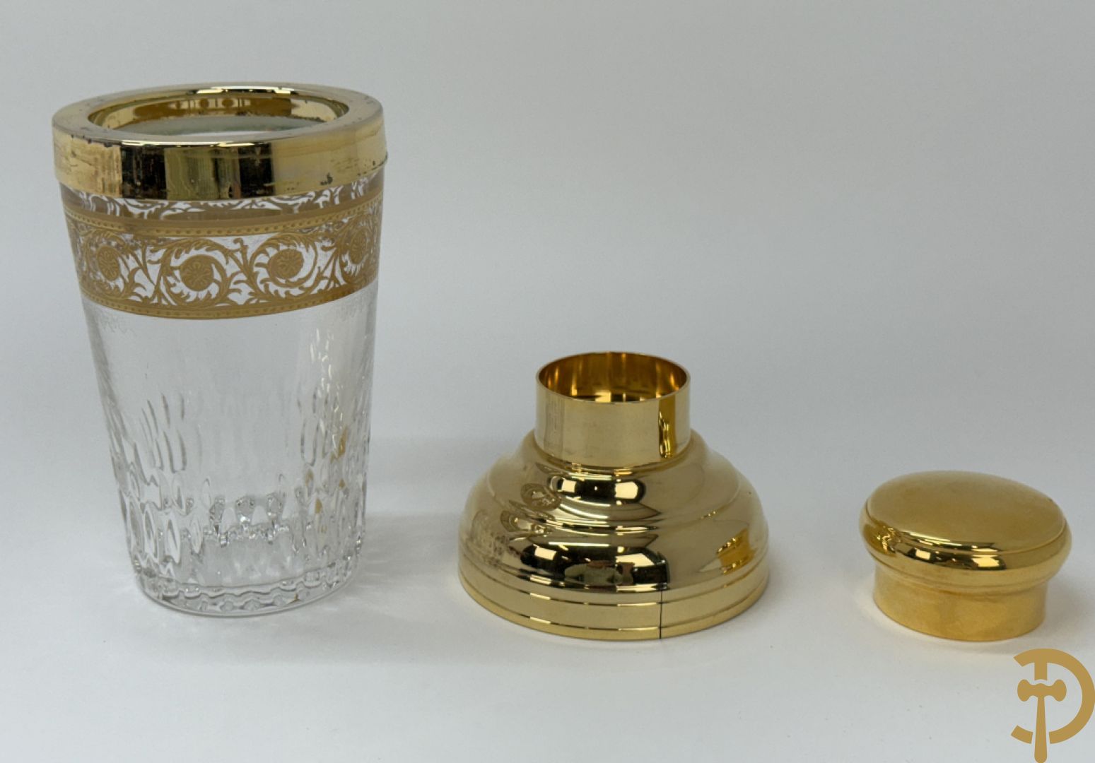 Kristallen shaker met Thistle decor, onderaan gemerkt cristallerie Saint Louis France