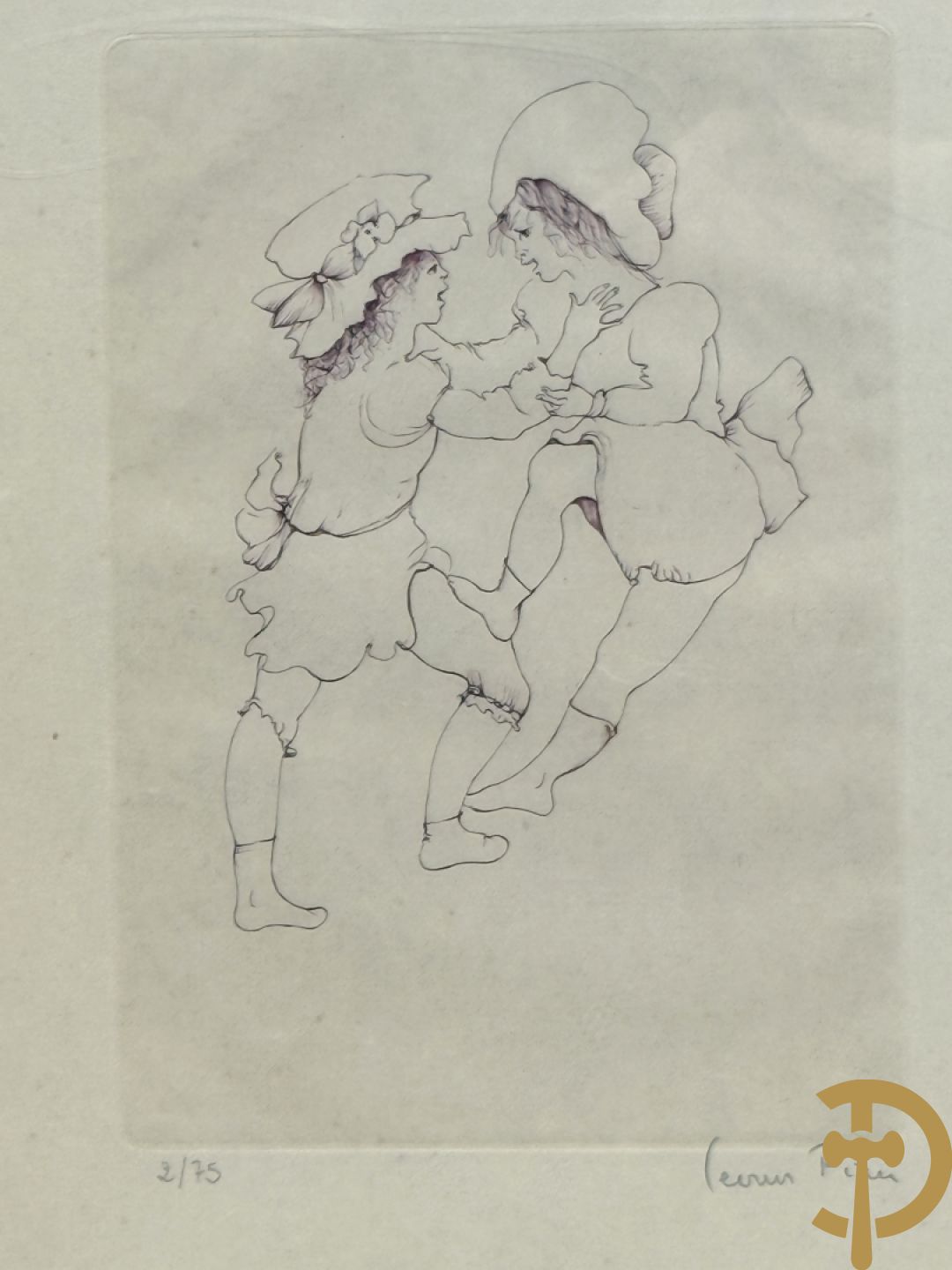 FINI Leonor getekend - Reeks van 4 gravures met meisjes - 2/75