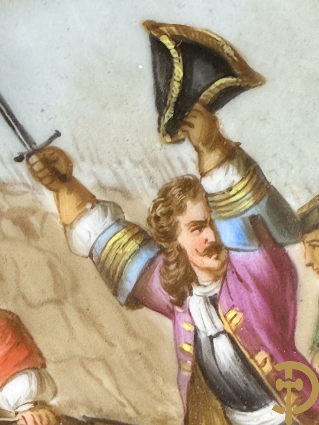 Paar handbeschilderde porseleinen Sèvres borden 